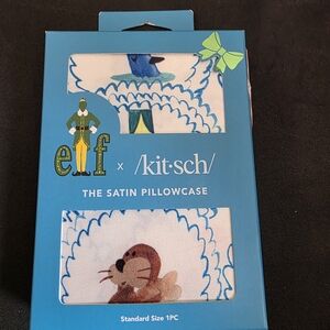 Kitsch Blue and White Satin Pillowcase